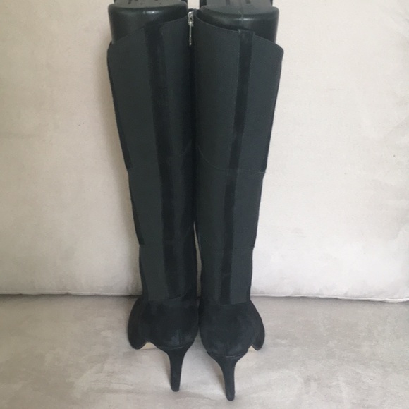 New Adrienne Vitadini suede & stretch black boot - Picture 4 of 9